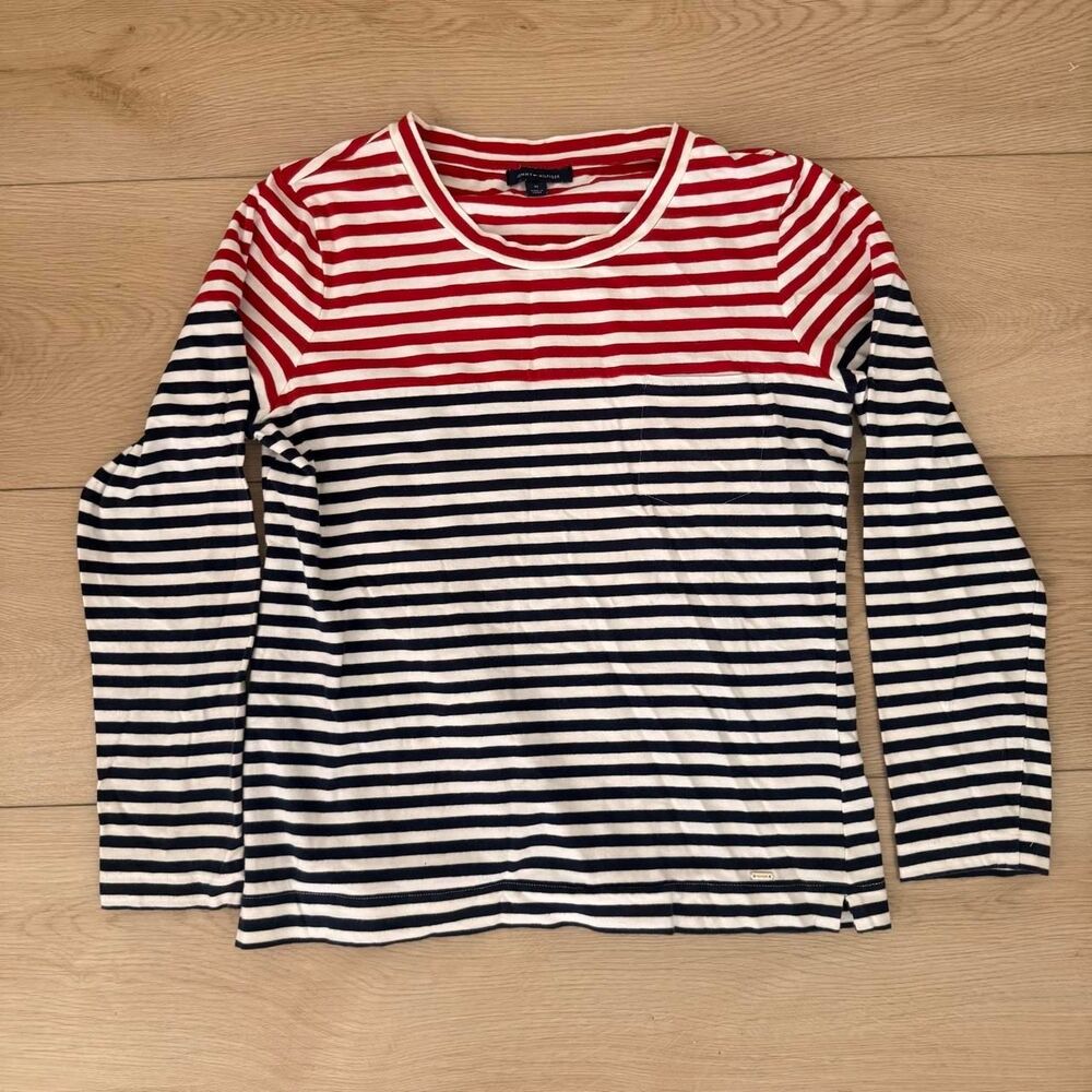 Tommy Hilfiger Long Sleeve Stripped Shirt, Size Medium